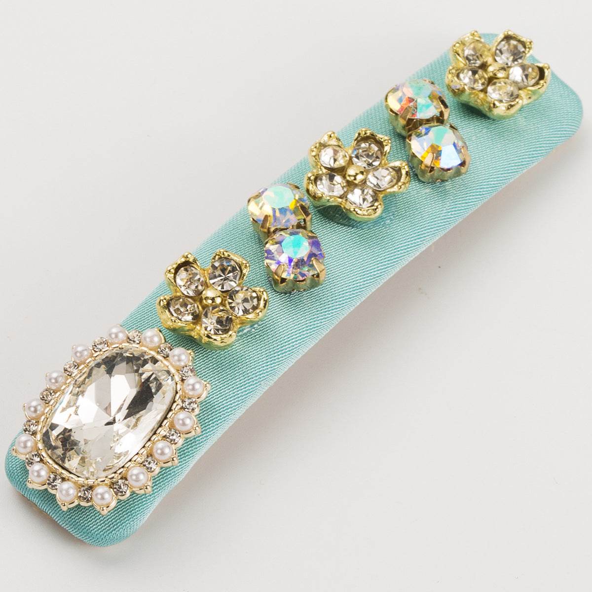 Metal Crystal Snap Hair Clips Hair Barrettes