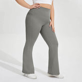 Plus Size High Waist Flared Yoga Pants