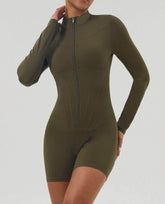 Half Zipper Sports Jumpsuits