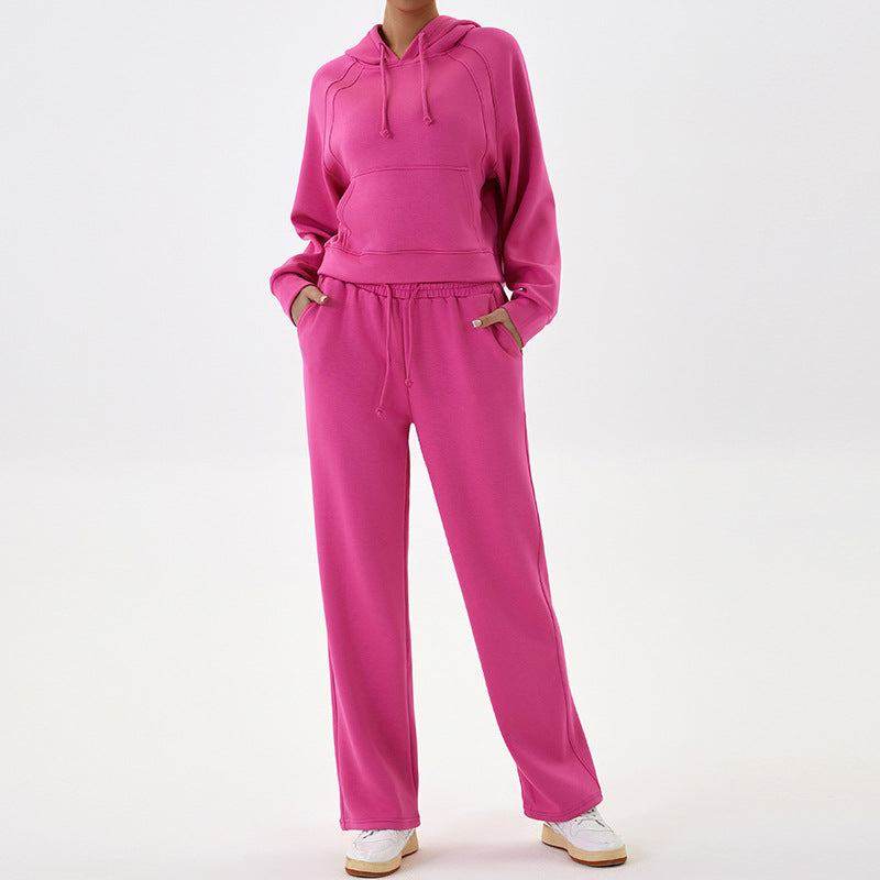 2 Piece Hoodies Sweatsuit Set with Pockets