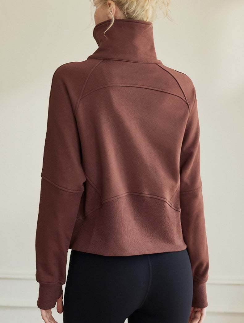 Plain Embroidered Loose Jumper Sweatshirt