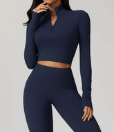 Zipper Yoga Long Sleeve T-Shirt