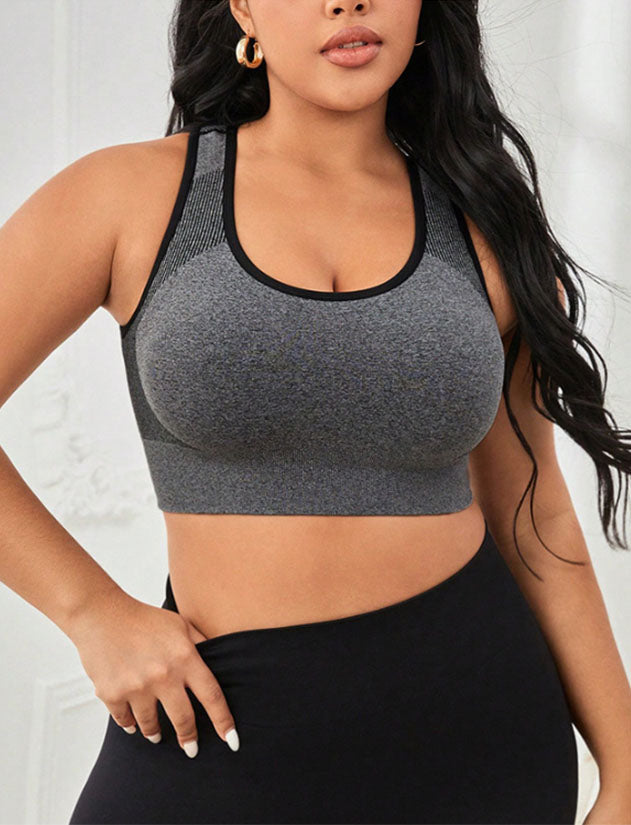 Plus Size U Neck Sports Bra