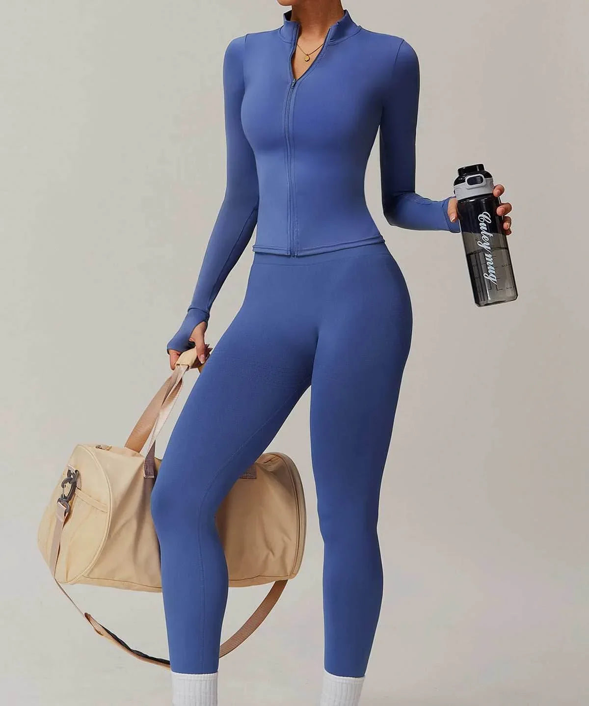 Activewear Set With Sports Jacket and Leggings -