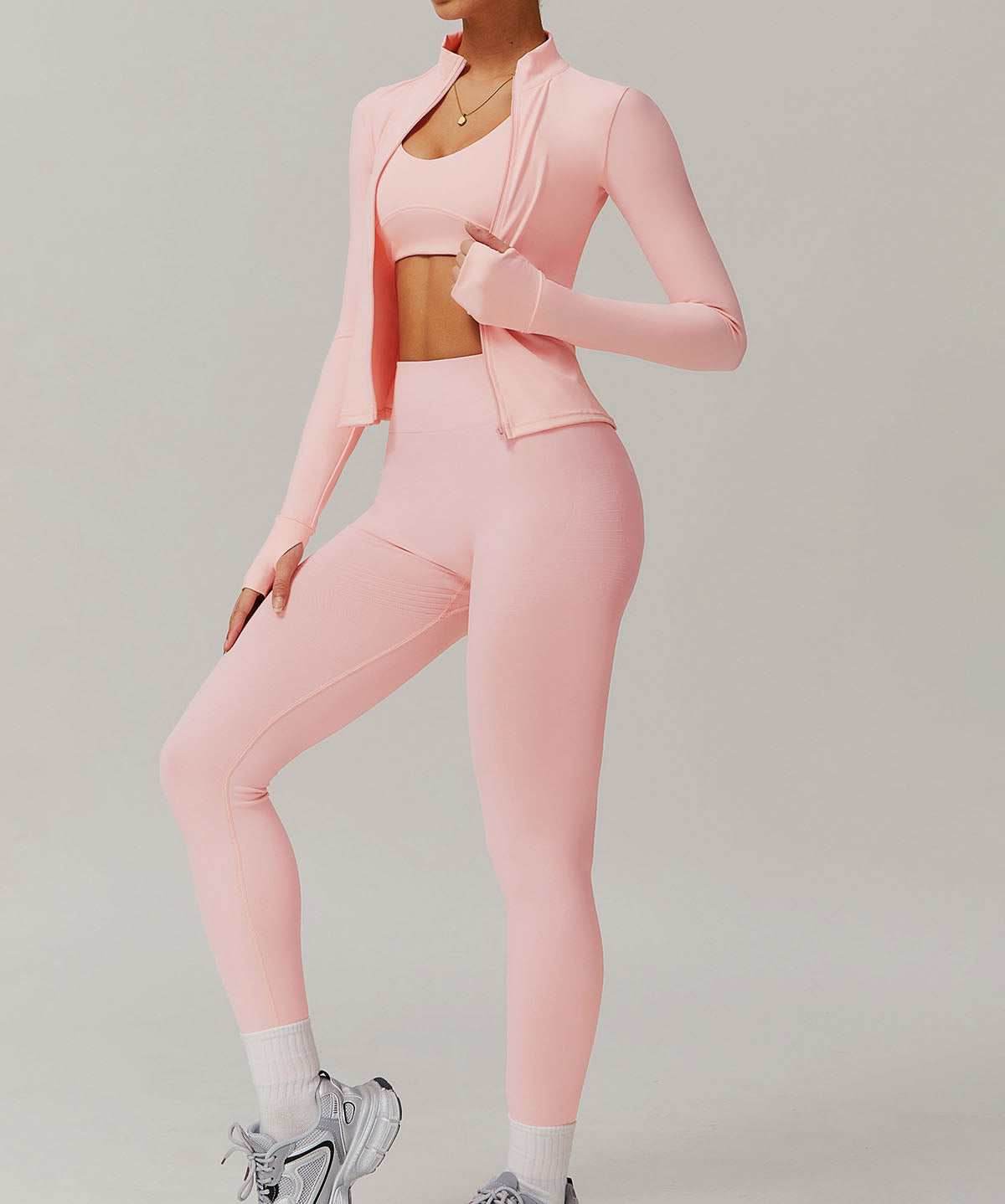 Activewear Set With Sports Jacket and Leggings