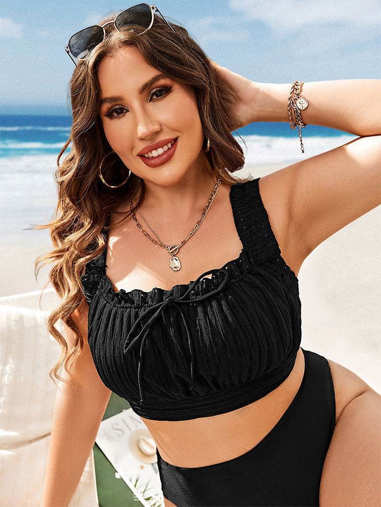 Plus Size U Neck Bikini Tops Swim Bra
