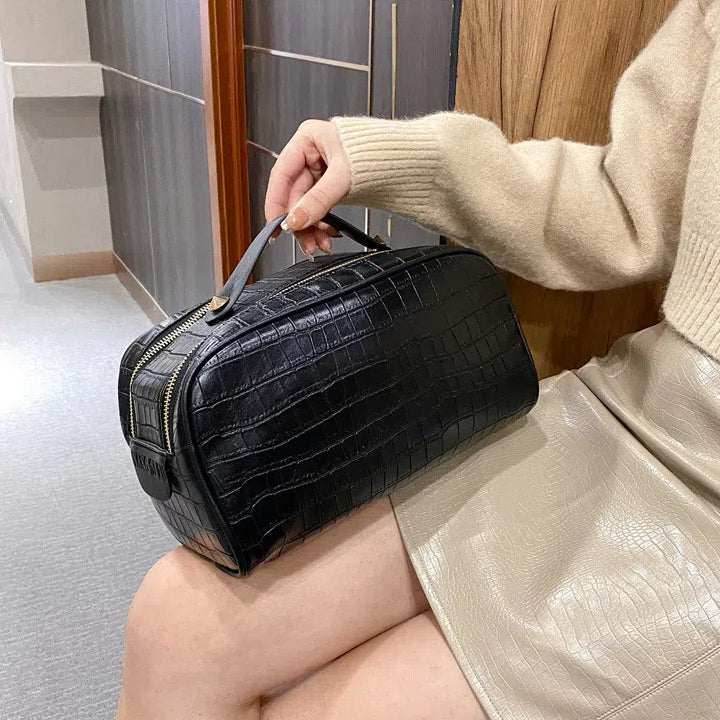 Large Capacity PU Leather Travel Makeup Bag