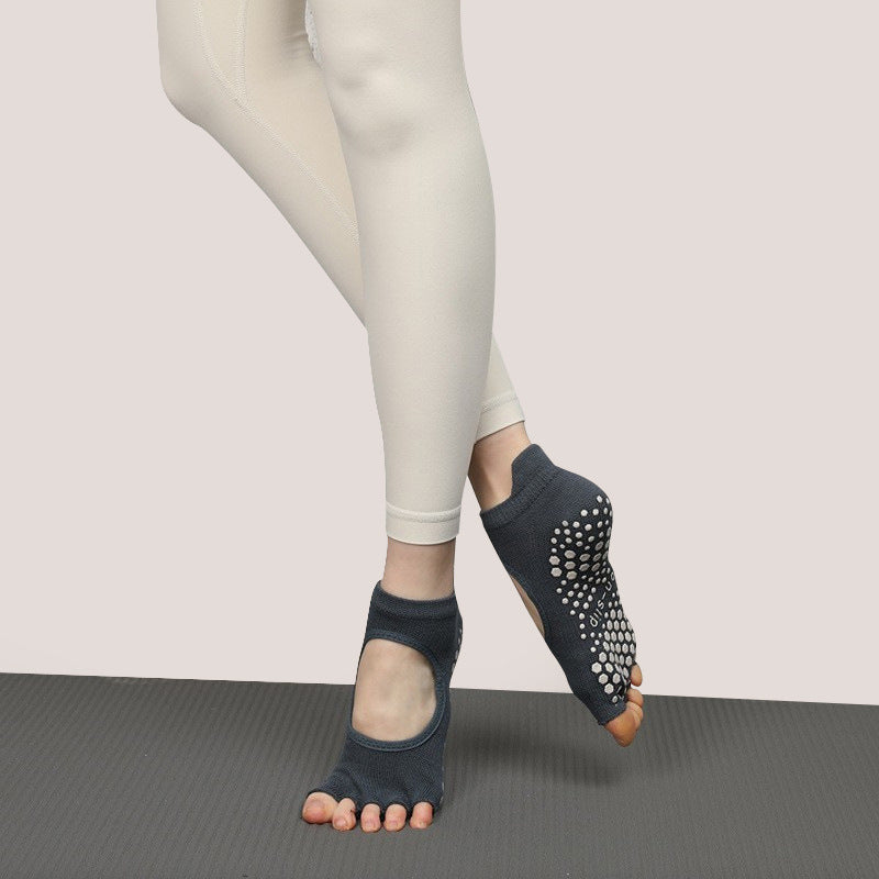 Grip Non Slip Yoga Socks Toeless Toe Pilates Socks