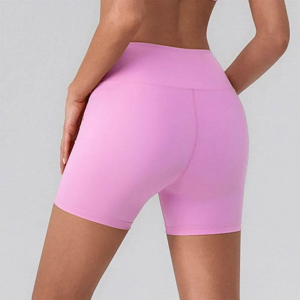 High Waist Tummy Control Hollow Out Yoga Shorts -
