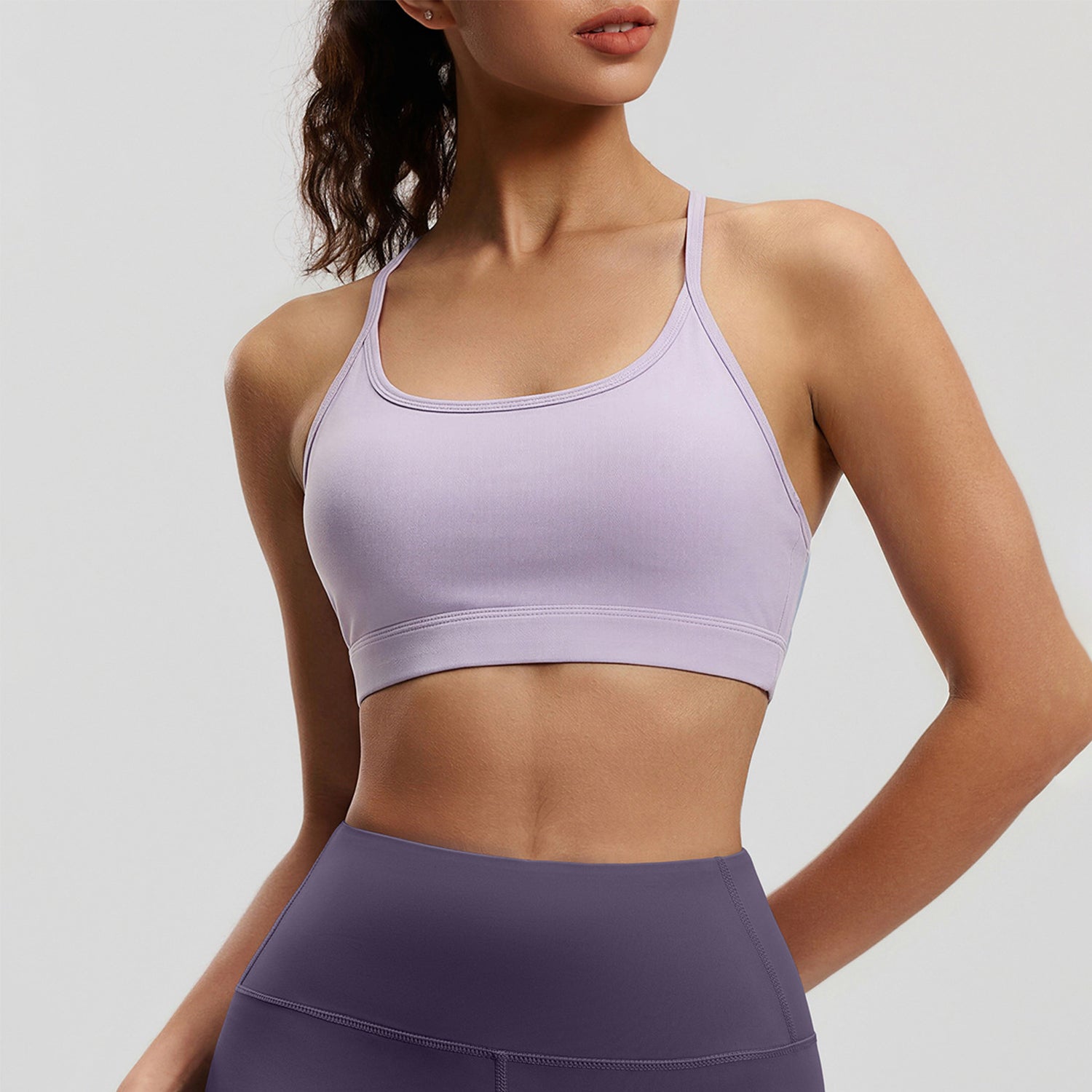 Mesh Halter Neck Sports Bras Spaghetti Straps Yoga Tank Tops