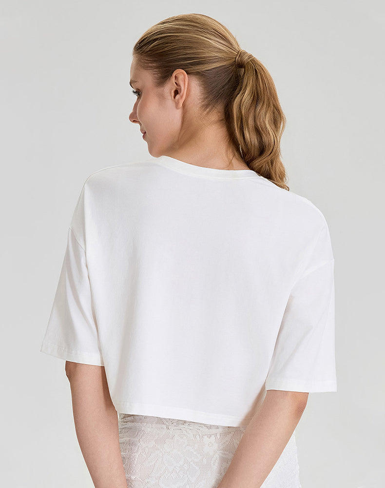 Summer Short Sleeve Crop Tops Casual Athletic Yoga T-Shirts