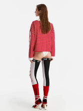 Striped Long Sleeve Casual Polo Shirt
