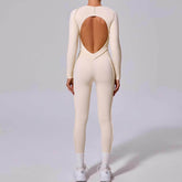 Long Sleeve Backless Yoga Jumpsuits