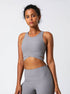 Cross Strap Design Threaded Sports Tank Yoga Bra