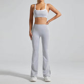 High Waist No Front Seam Sports Flared Pant