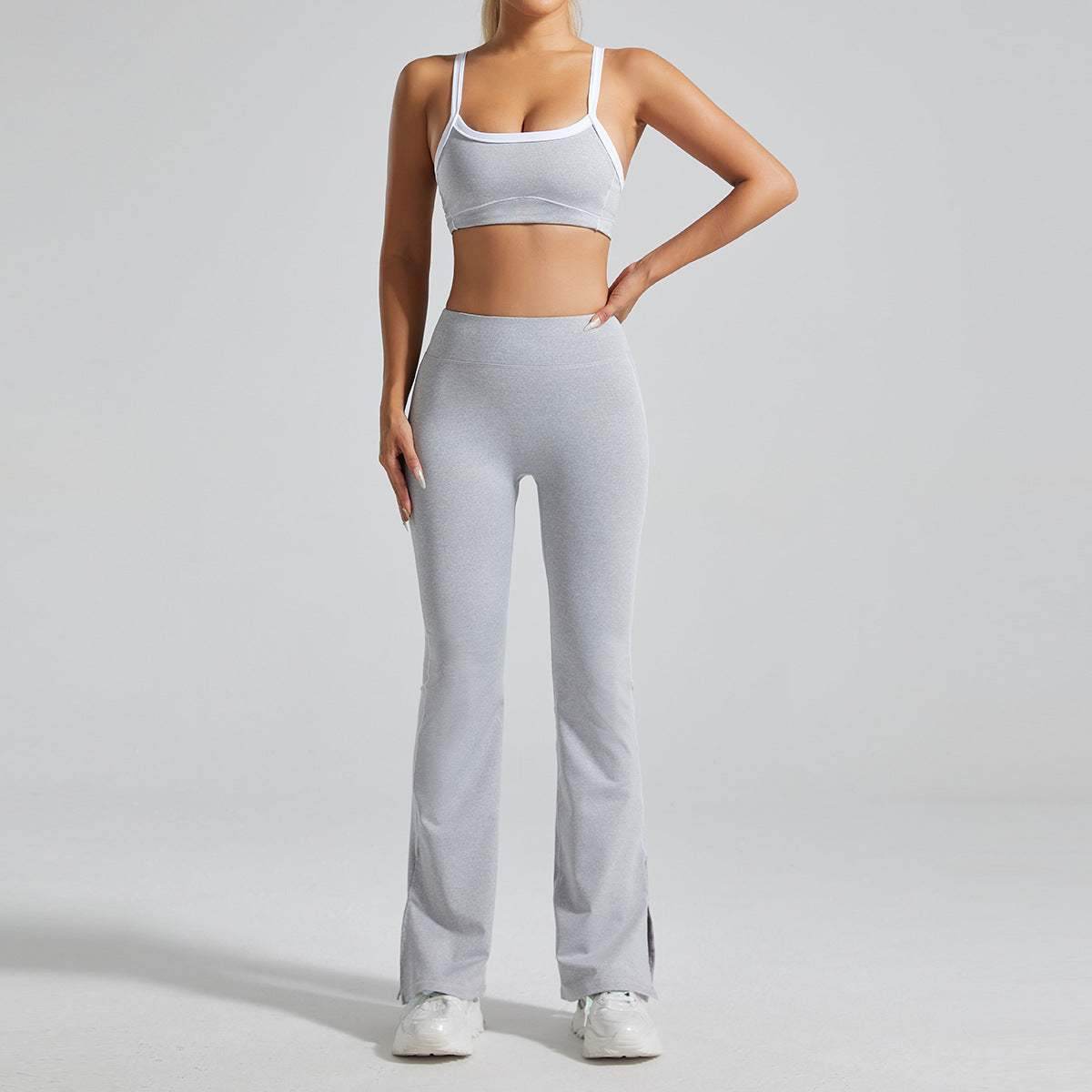 High Waist No Front Seam Sports Flared Pant