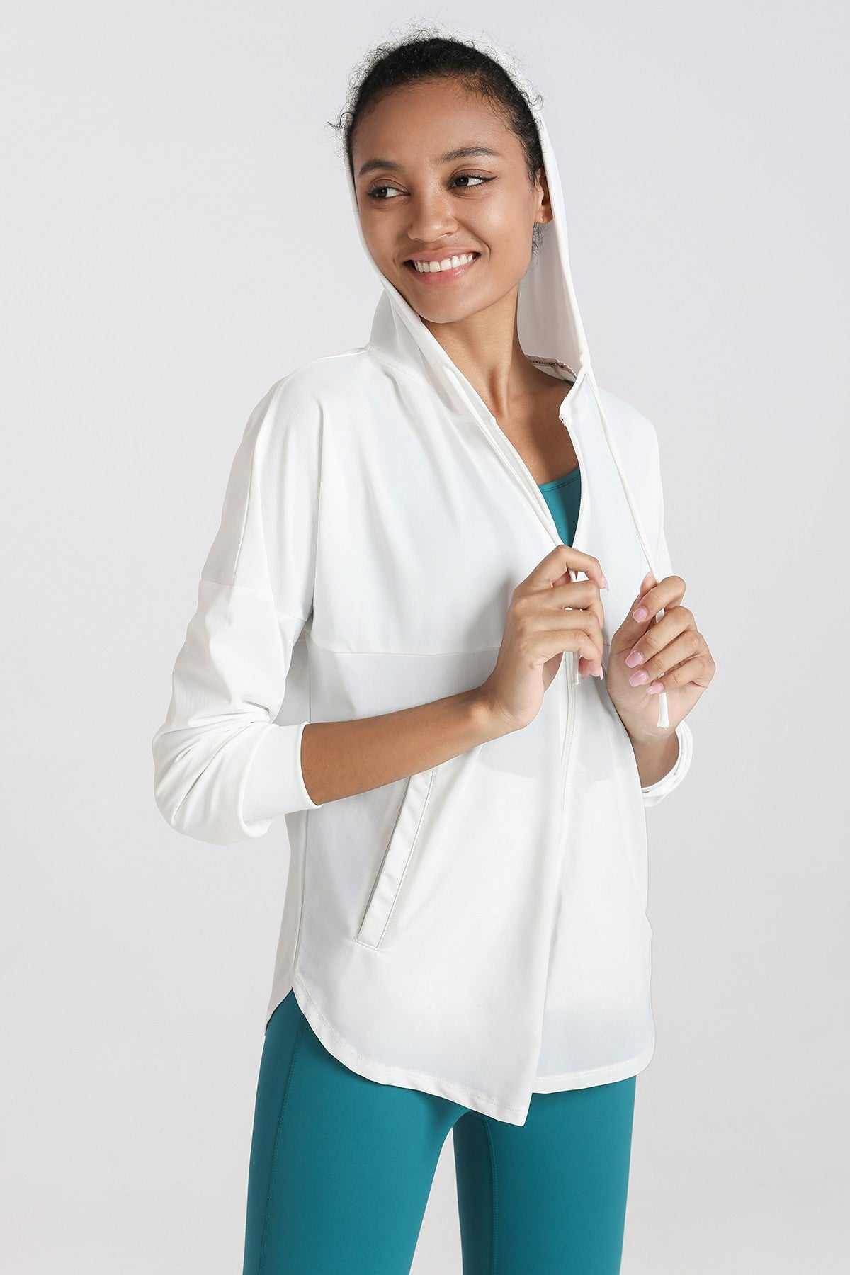 Sun Protection Full-Zip Hooded Jacket