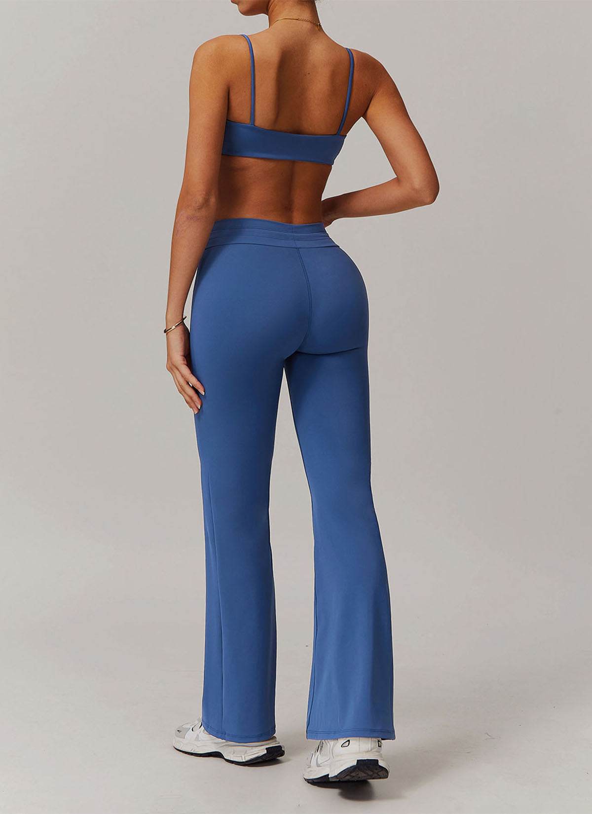 Sports Sets with Thin Strap Bra and Flare Pants