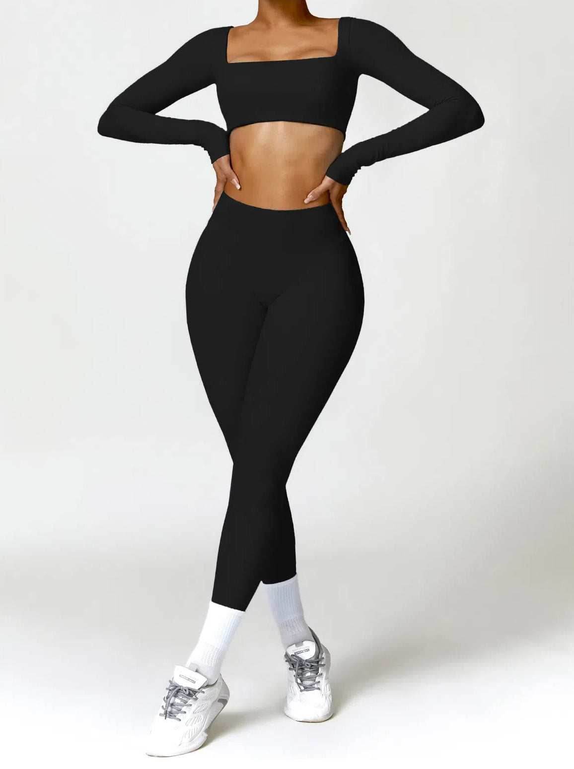 2 Piece Long Sleeve Yoga Set