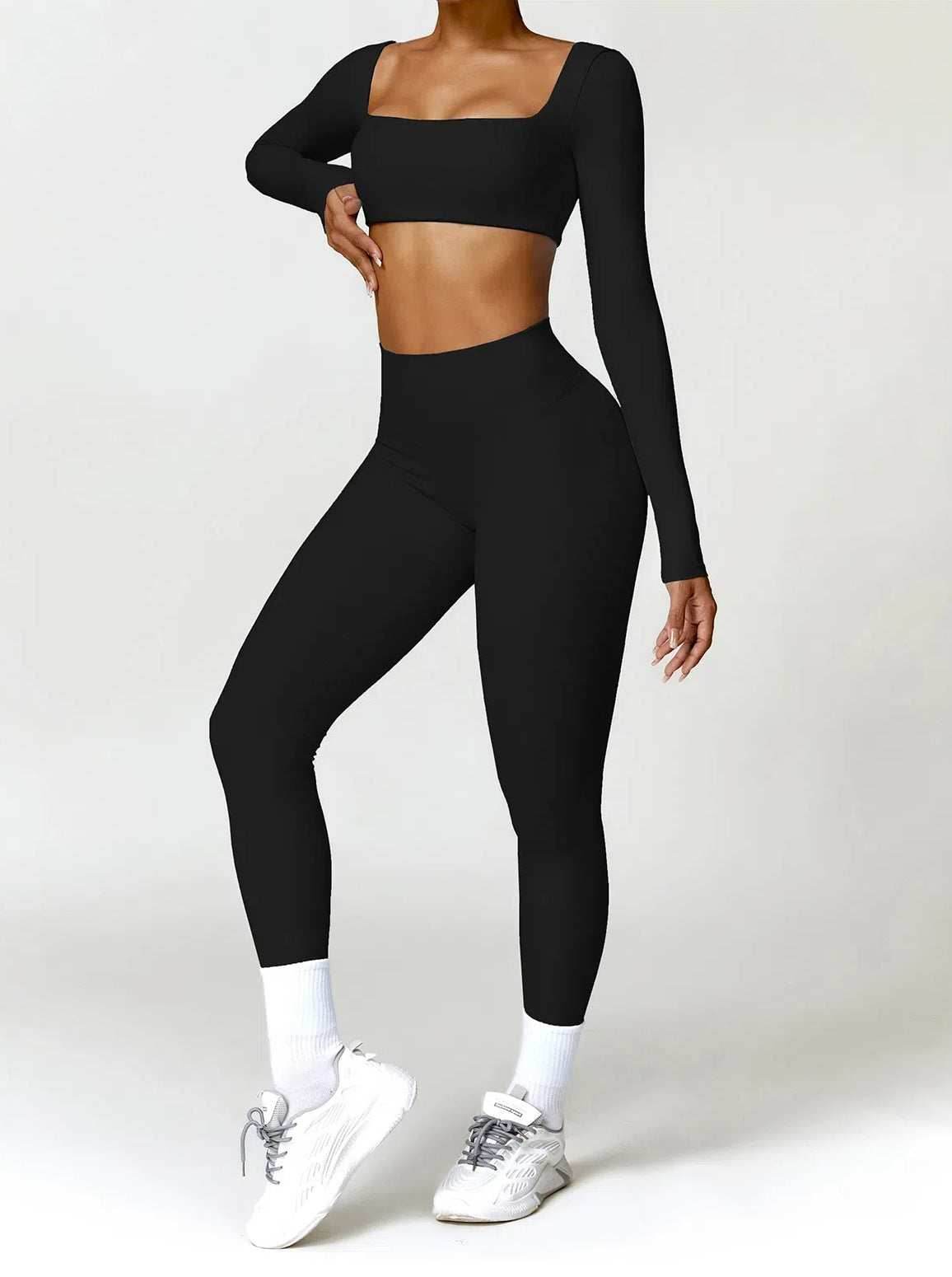 2 Piece Long Sleeve Yoga Set