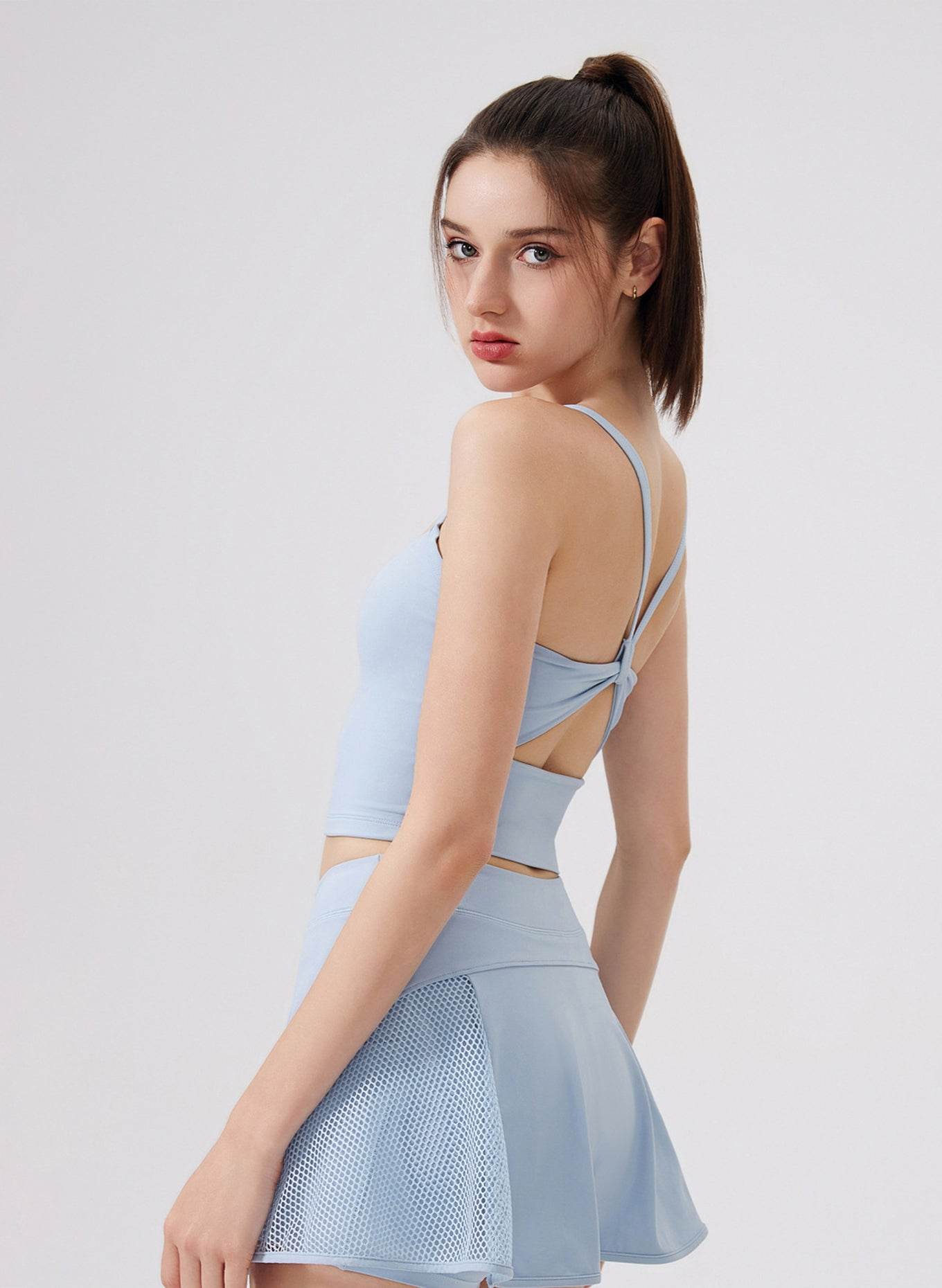 Bowknot Strappy Sports Tank Tops