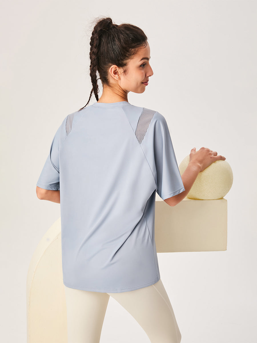 Mesh Short Sleeved Sports Loose T-Shirt