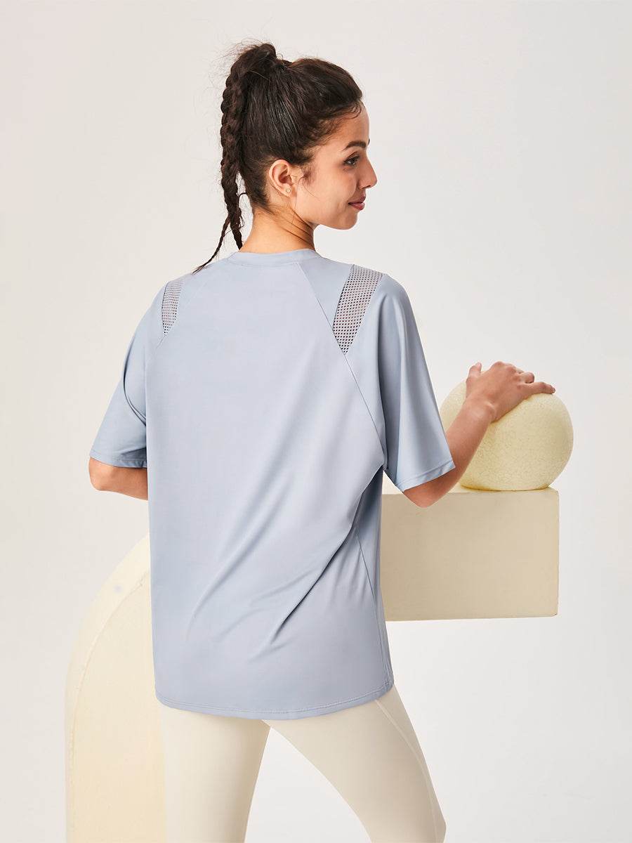 Mesh Short Sleeved Sports Loose T-Shirt