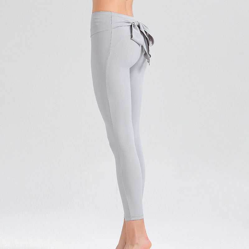 Bow Ribbon Yoga Leggings -