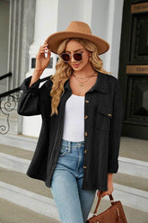 Casual Long Sleeve Button Down Shirt Coat