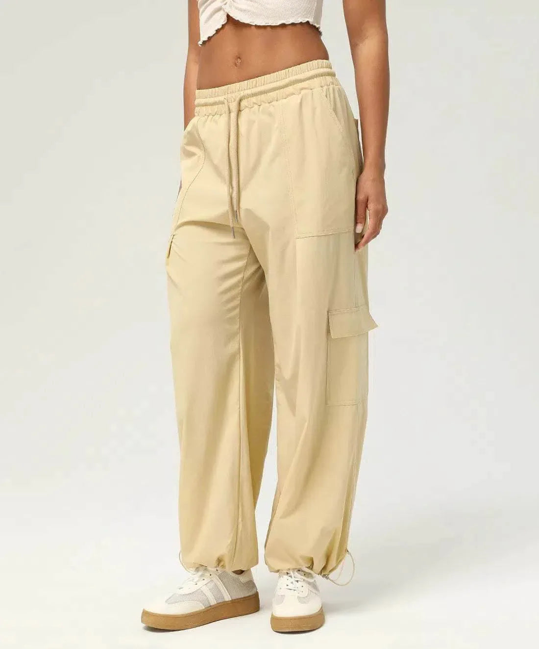 High Waist Casual Jogger Pants With Pockets -