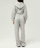 Casual Sportswear Sets with Hooded Sweatshirt and Pant