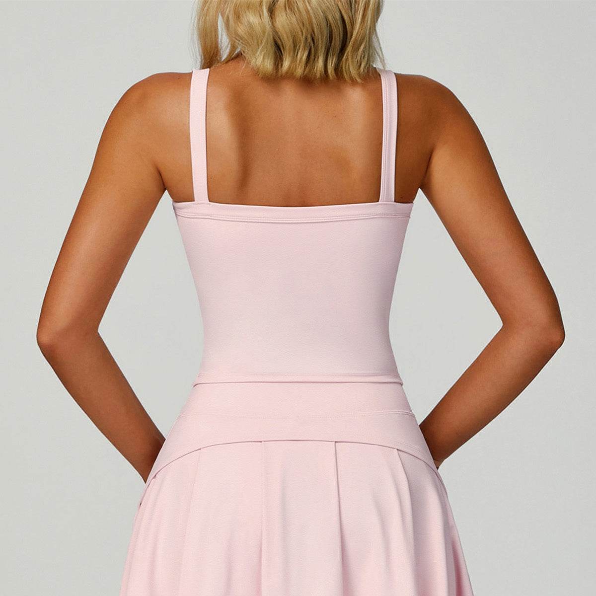 Wide Shoulder Straps Sport Tank Top with Removable Chest Pad