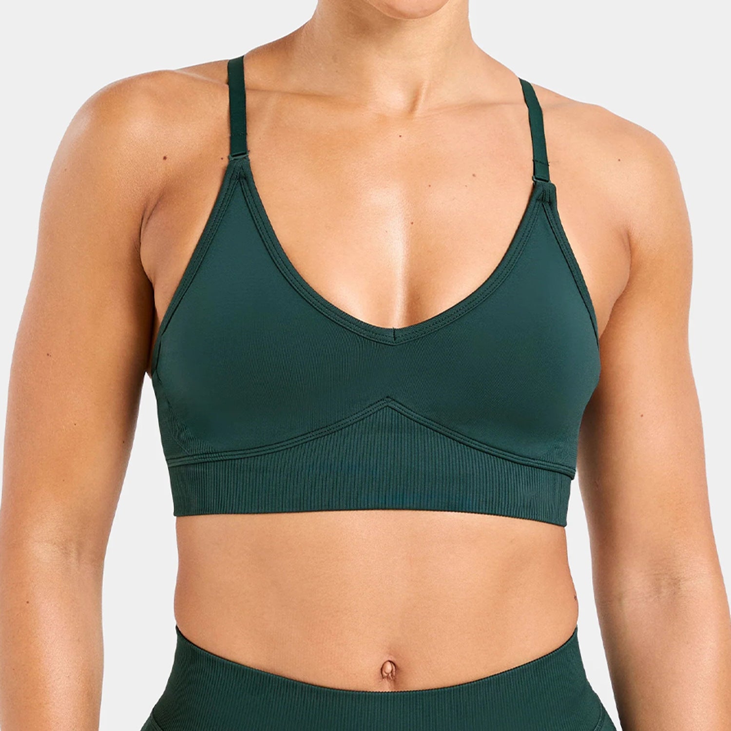 Cross Back Sports Bras Adjustable Strappy Yoga Crop Tops