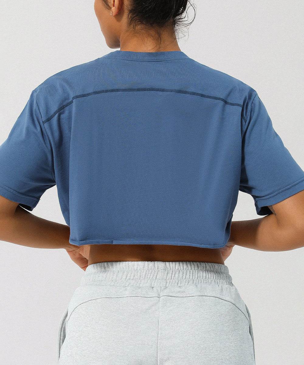 Workout Crop Tops Short Sleeve Yoga Shirts