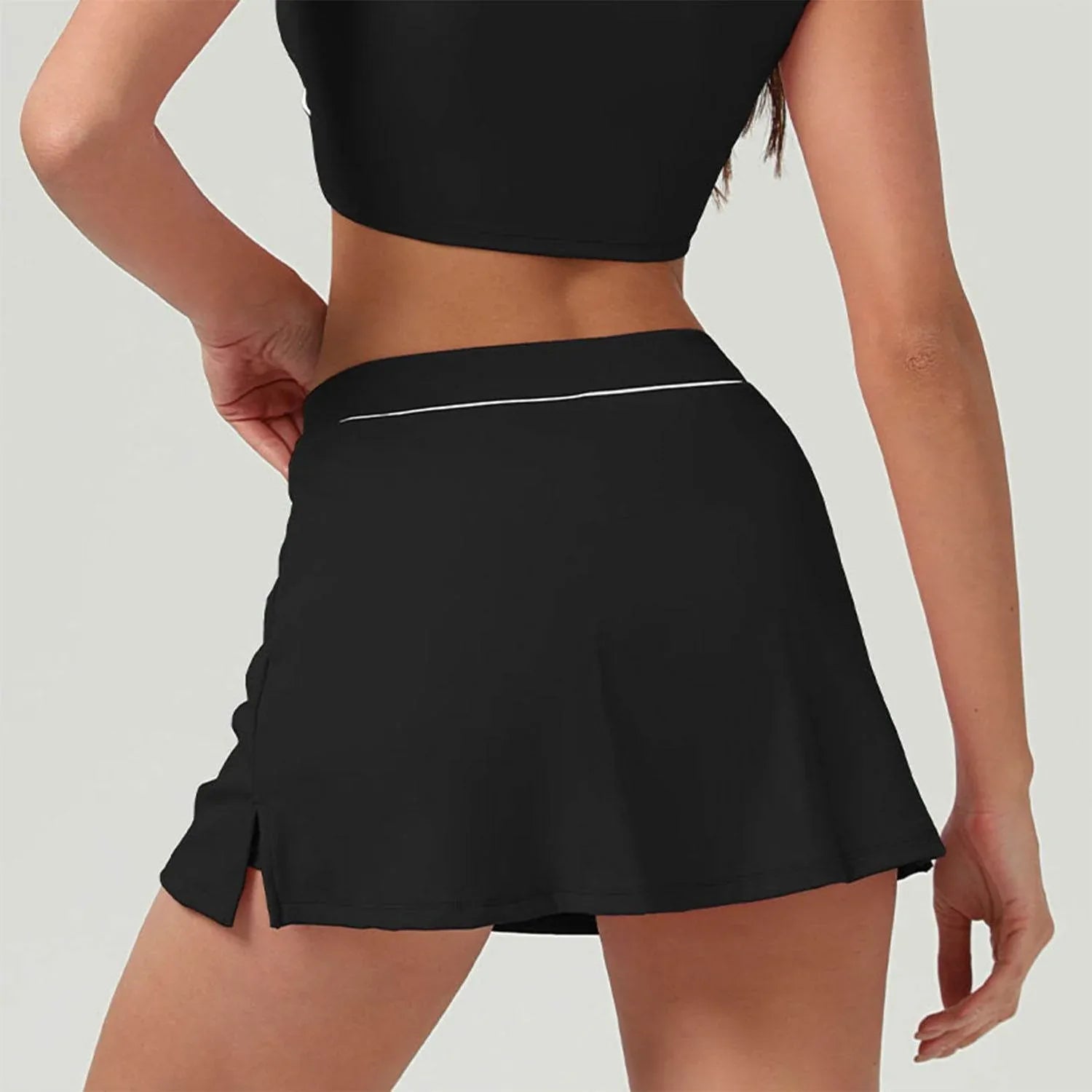 Side Split Golf Skirts with Short and Pockets -