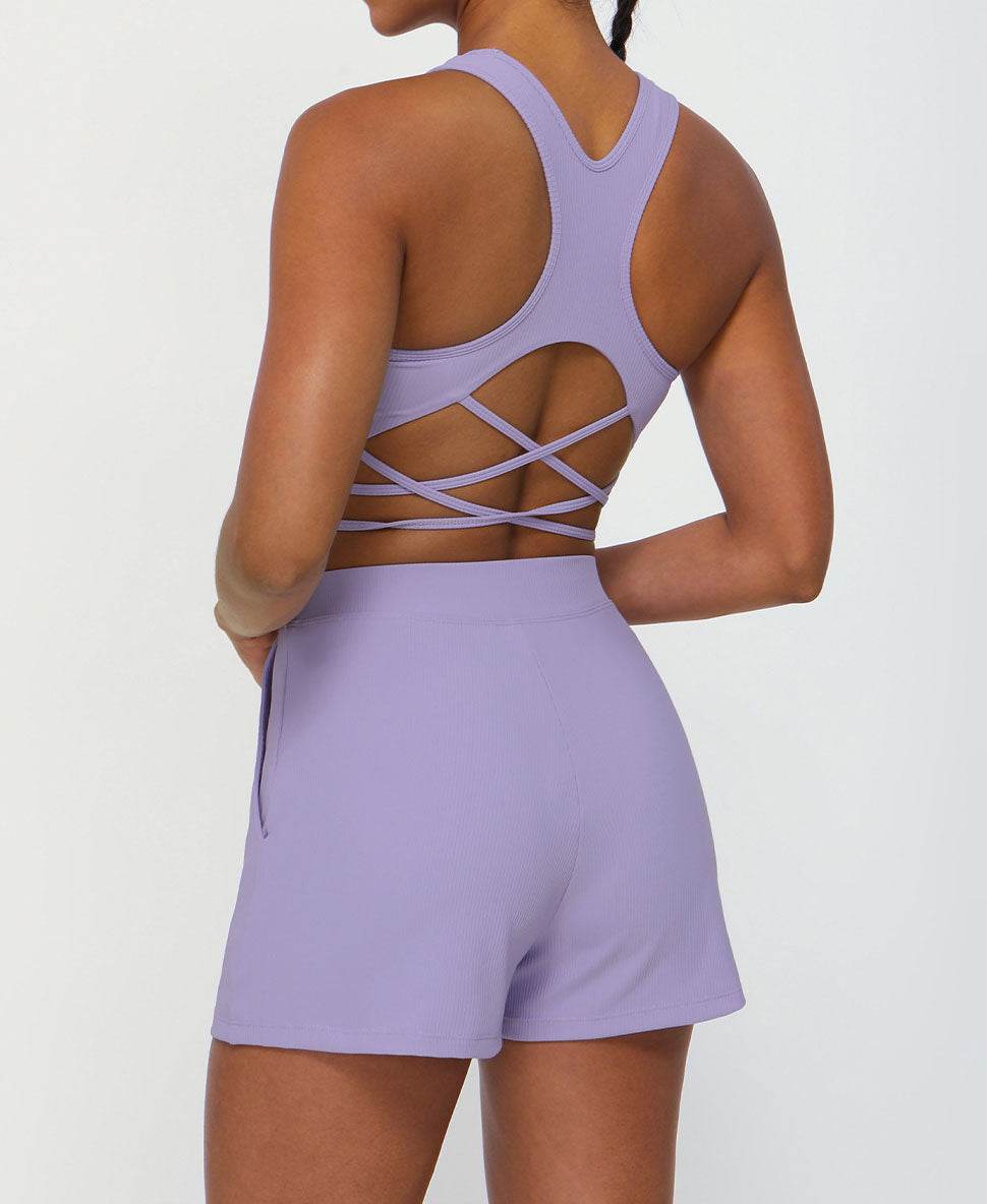 Back Cross Sports Tank Top Yoga Bra