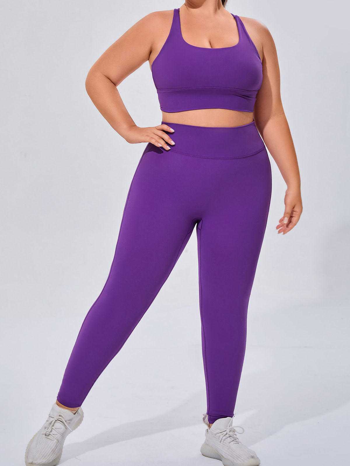 Workout Sets with Cross Strap Sports Bra and Legging