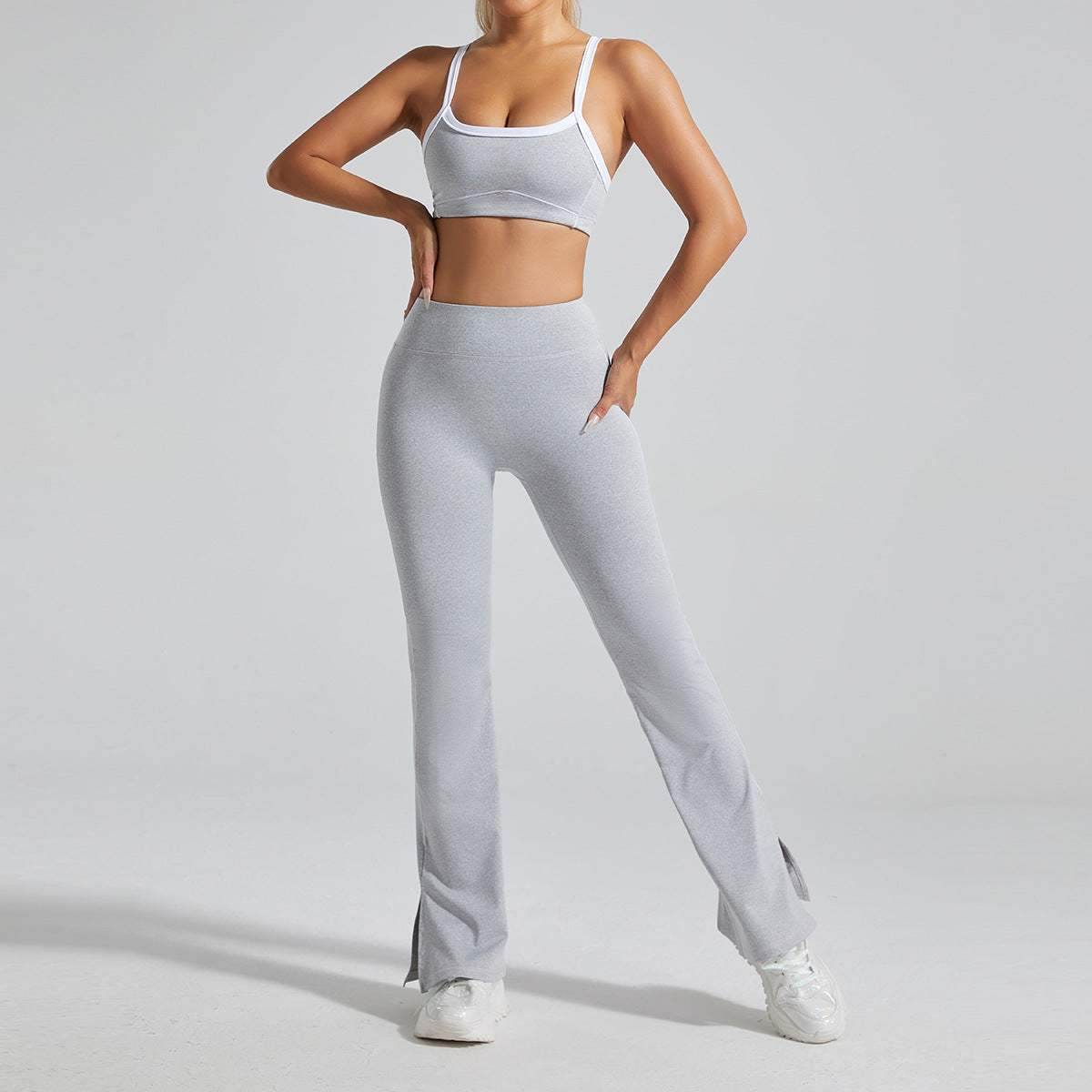 High Waist No Front Seam Sports Flared Pant