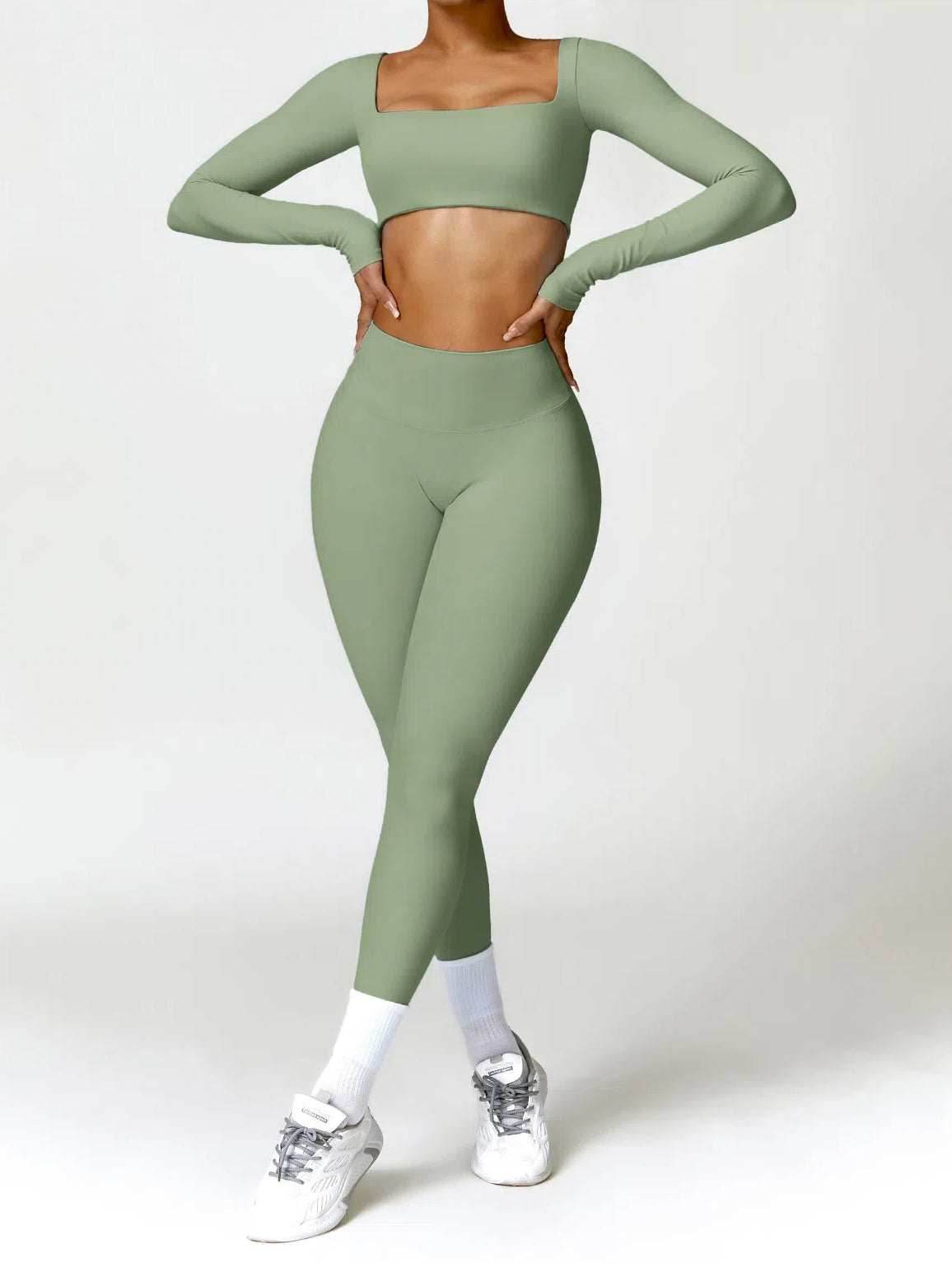 2 Piece Long Sleeve Yoga Set