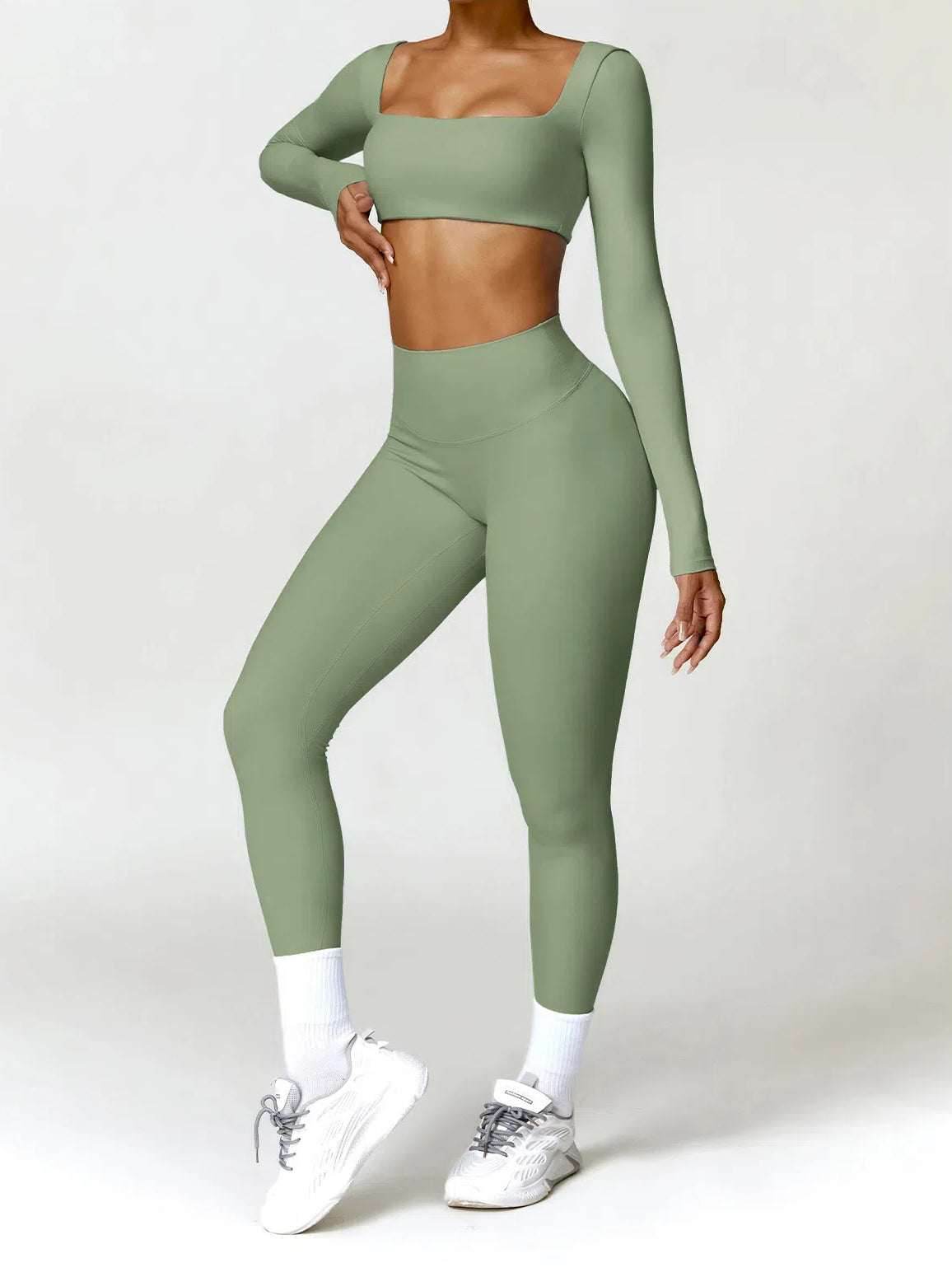 2 Piece Long Sleeve Yoga Set