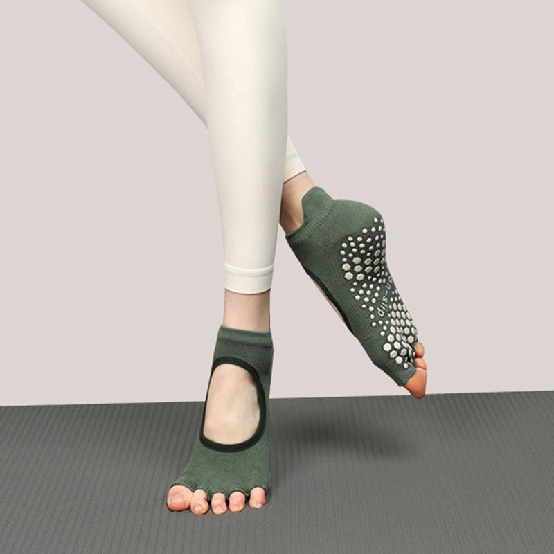 Grip Non Slip Yoga Socks Toeless Toe Pilates Socks