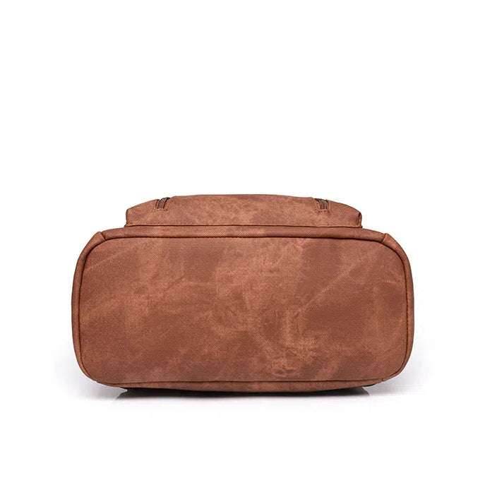 PU Leather Big Capacity Backpack With Tassels