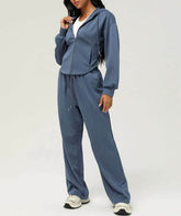 Casual Sportswear Sets with Hooded Sweatshirt and Pant