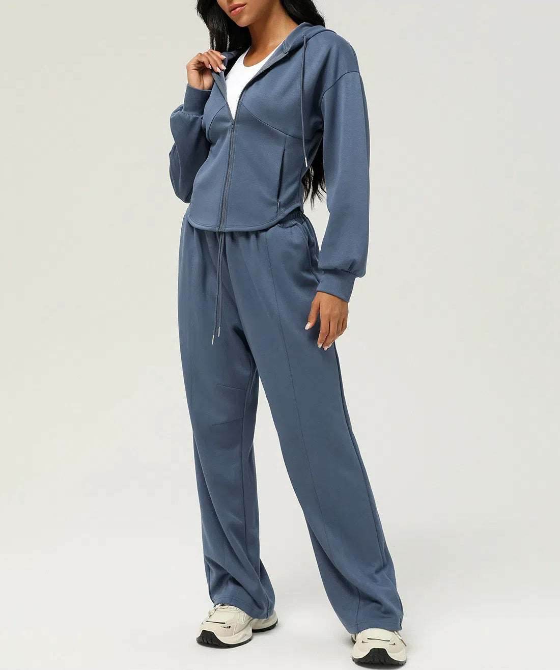 Casual Sportswear Sets with Hooded Sweatshirt and Pant