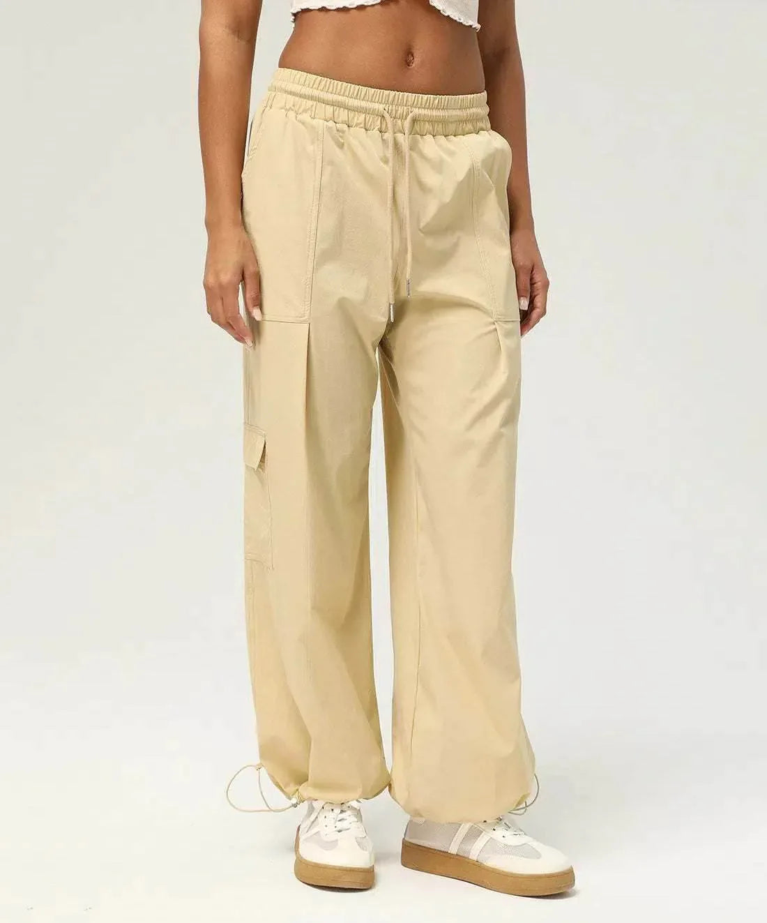 High Waist Casual Jogger Pants With Pockets -