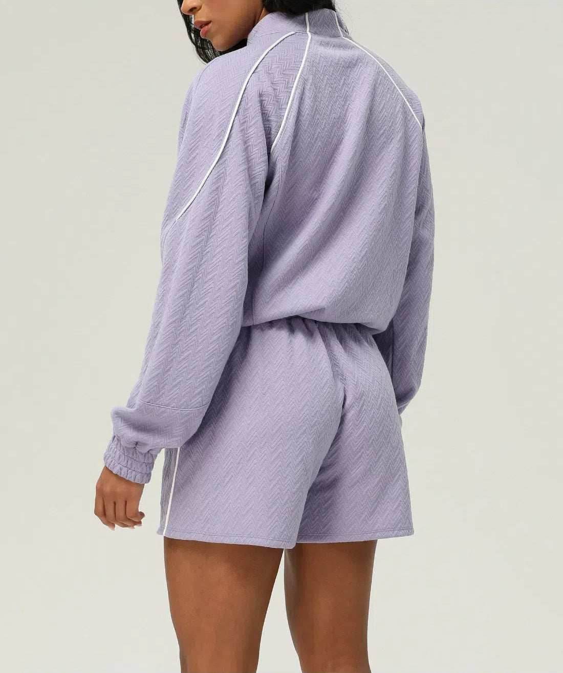 Casual Sportswear Set with Jacket and Short