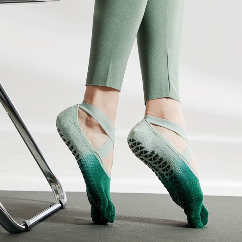 Tie-dye Lace Five Finger Non-Slip Yoga Socks