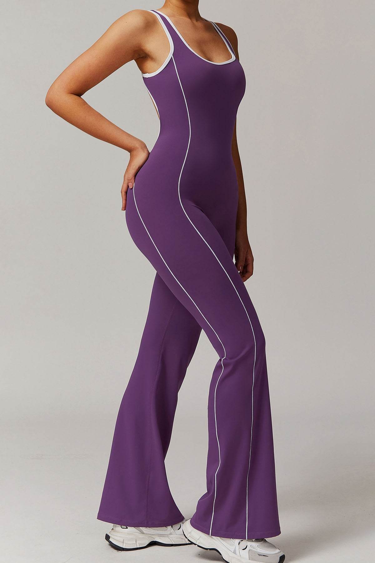 Sleeveless One Piece Backless Yoga Jumpsuit