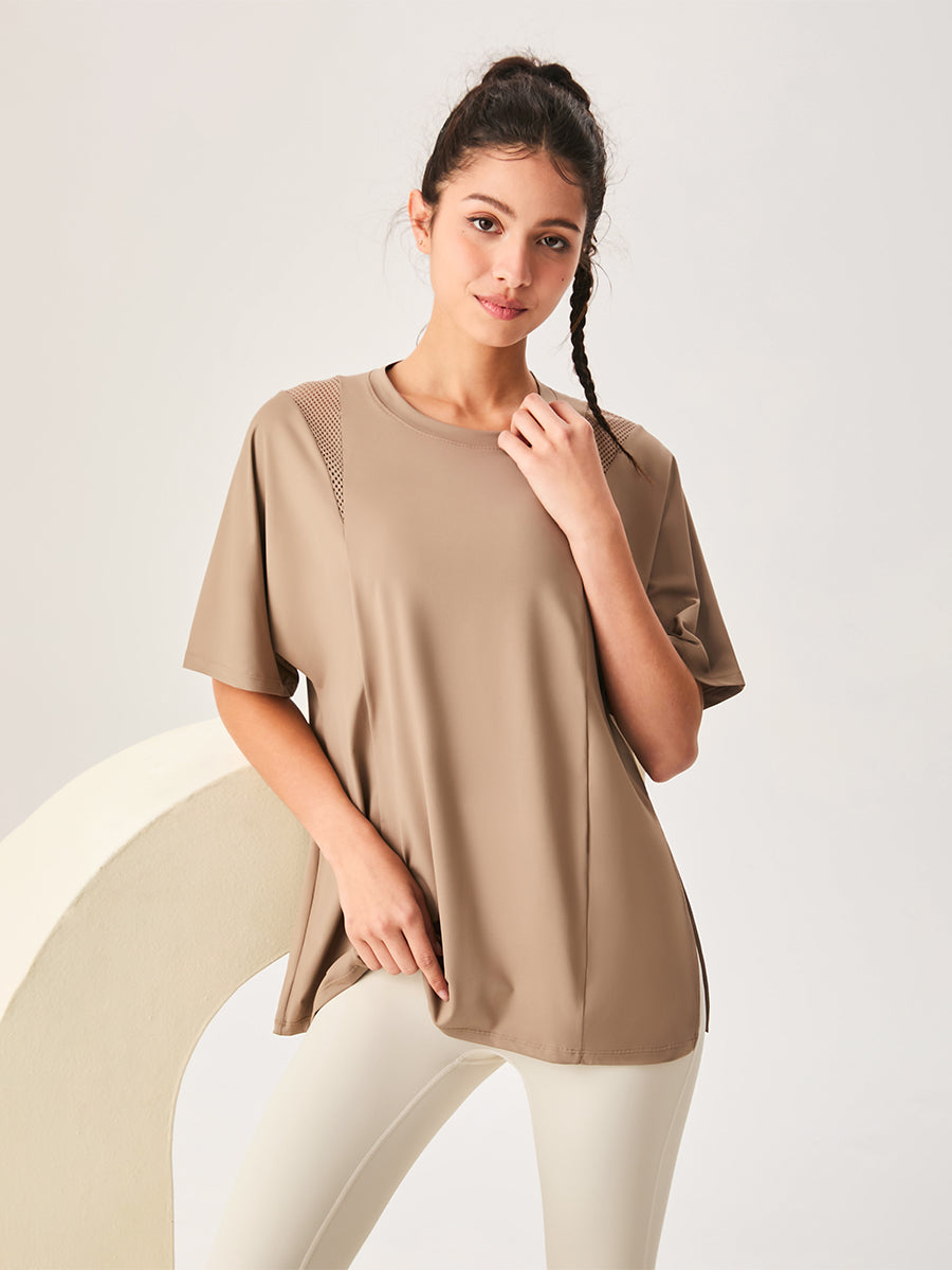 Mesh Short Sleeved Sports Loose T-Shirt