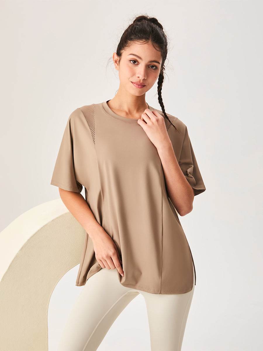 Mesh Short Sleeved Sports Loose T-Shirt
